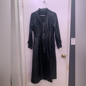 Women’s Pleather Trench Coat